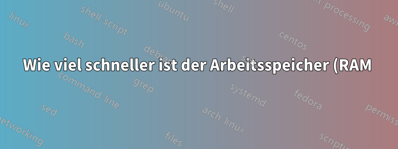 Wie viel schneller ist der Arbeitsspeicher (RAM) im Vergleich zu SSD beim wahlfreien Zugriff?