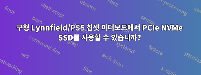 구형 Lynnfield/P55 칩셋 마더보드에서 PCIe NVMe SSD를 사용할 수 있습니까?