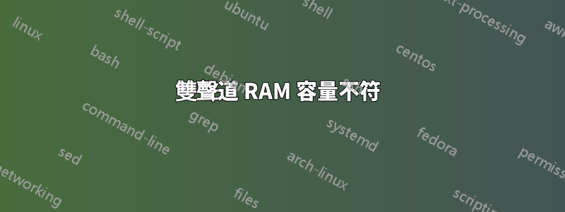 雙聲道 RAM 容量不符 