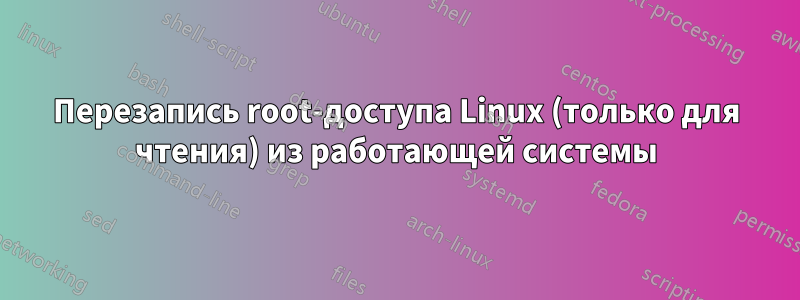 Перезапись root-доступа Linux (только для чтения) из работающей системы