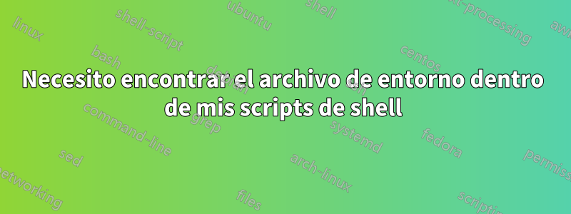 Necesito encontrar el archivo de entorno dentro de mis scripts de shell