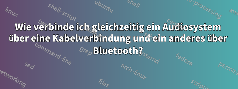 Wie verbinde ich gleichzeitig ein Audiosystem über eine Kabelverbindung und ein anderes über Bluetooth?