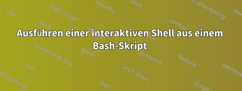 Ausführen einer interaktiven Shell aus einem Bash-Skript