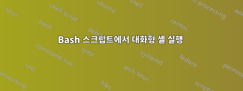 Bash 스크립트에서 대화형 셸 실행