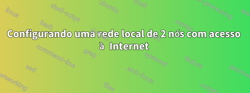 Configurando uma rede local de 2 nós com acesso à Internet