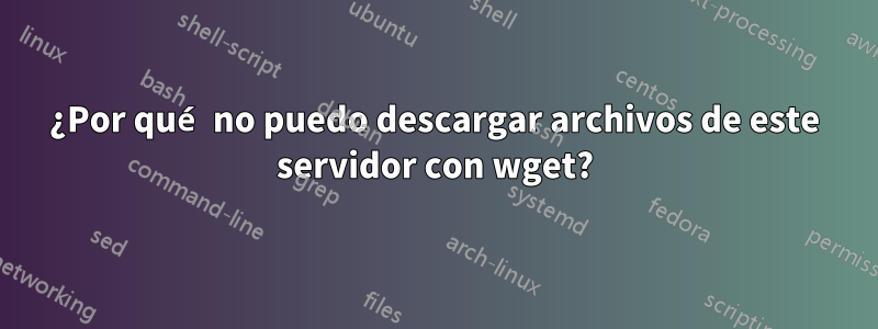 ¿Por qué no puedo descargar archivos de este servidor con wget?