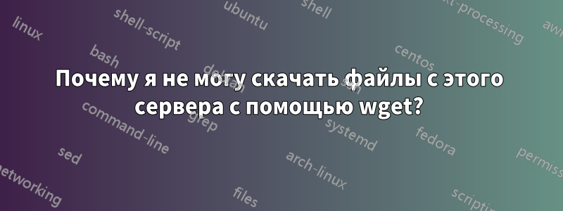 Почему я не могу скачать файлы с этого сервера с помощью wget?