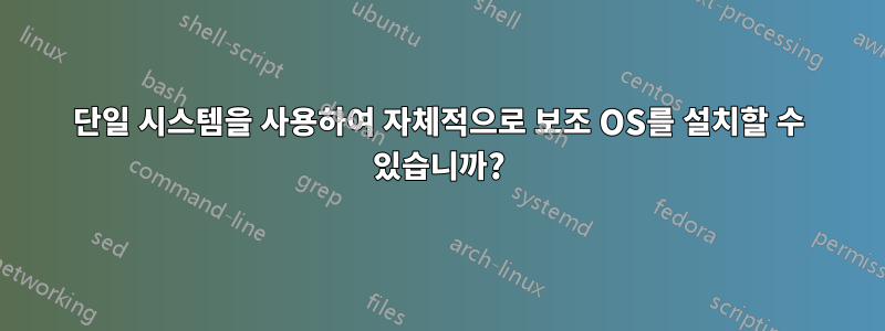 단일 시스템을 사용하여 자체적으로 보조 OS를 설치할 수 있습니까?