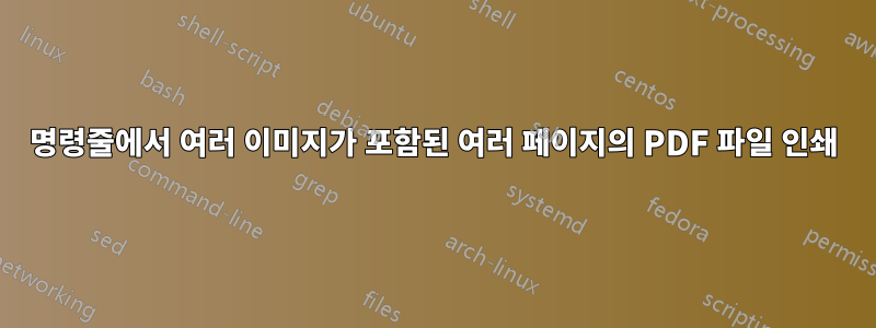 명령줄에서 여러 이미지가 포함된 여러 페이지의 PDF 파일 인쇄