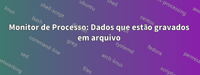 Monitor de Processo: Dados que estão gravados em arquivo