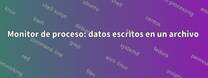 Monitor de proceso: datos escritos en un archivo