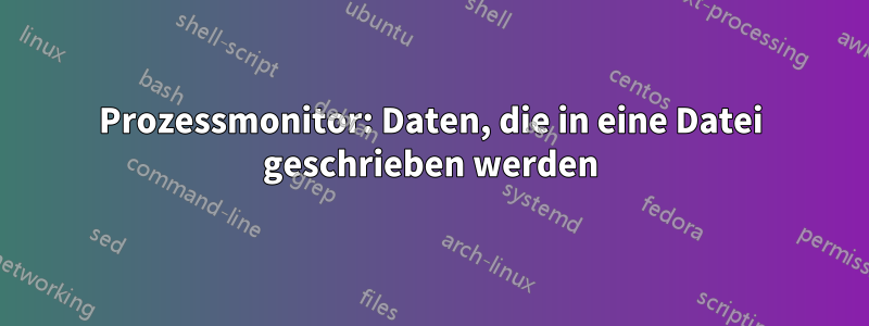 Prozessmonitor: Daten, die in eine Datei geschrieben werden