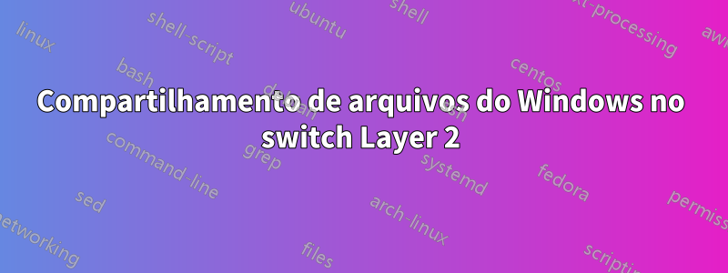 Compartilhamento de arquivos do Windows no switch Layer 2