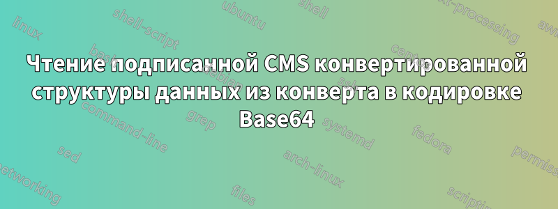 Чтение подписанной CMS конвертированной структуры данных из конверта в кодировке Base64