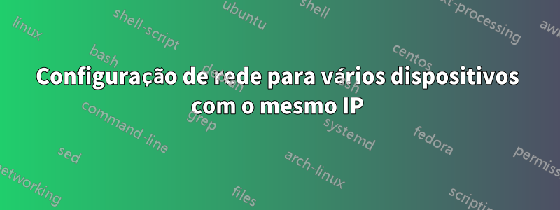 Configuração de rede para vários dispositivos com o mesmo IP