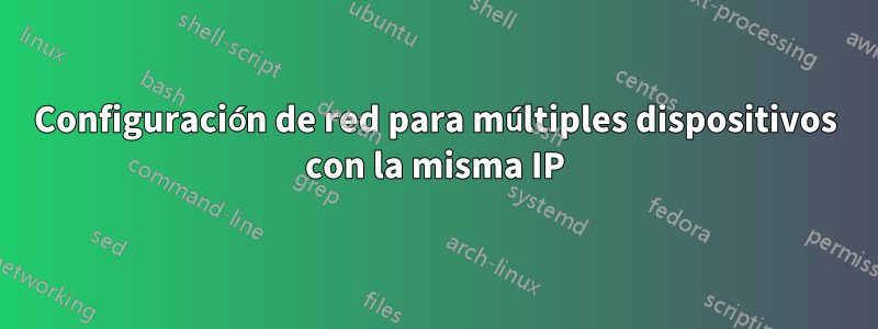 Configuración de red para múltiples dispositivos con la misma IP