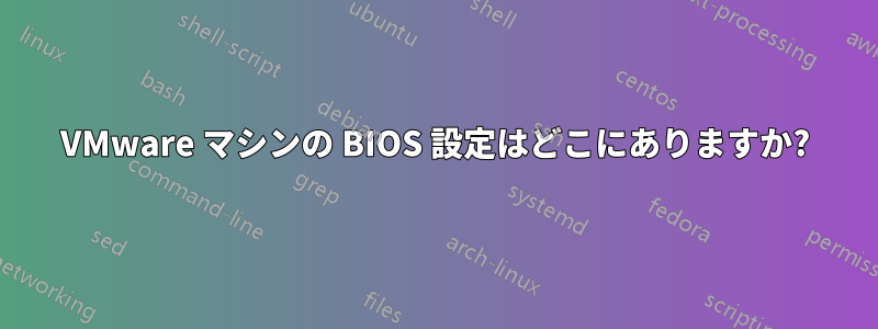 VMware マシンの BIOS 設定はどこにありますか?