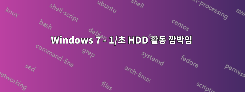 Windows 7 - 1/초 HDD 활동 깜박임