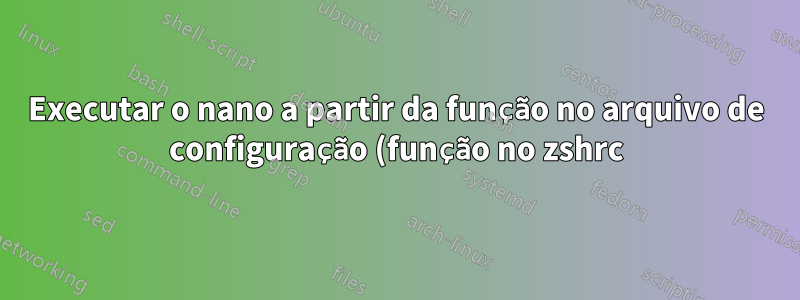 Executar o nano a partir da função no arquivo de configuração (função no zshrc) não salva as alterações