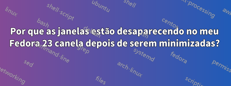 Por que as janelas estão desaparecendo no meu Fedora 23 canela depois de serem minimizadas?