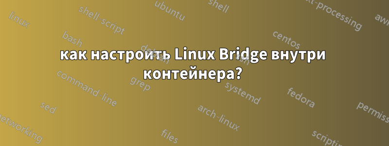 как настроить Linux Bridge внутри контейнера?