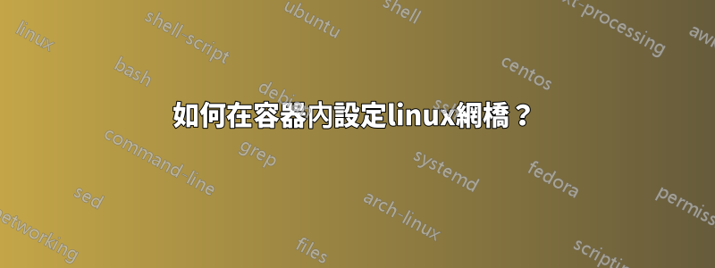 如何在容器內設定linux網橋？