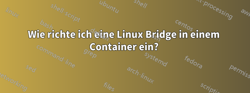 Wie richte ich eine Linux Bridge in einem Container ein?