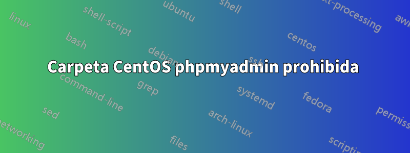 Carpeta CentOS phpmyadmin prohibida