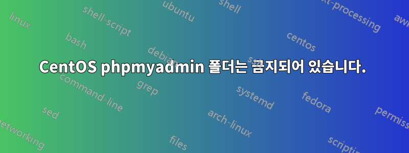 CentOS phpmyadmin 폴더는 금지되어 있습니다.