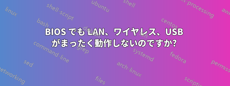 BIOS でも LAN、ワイヤレス、USB がまったく動作しないのですか?