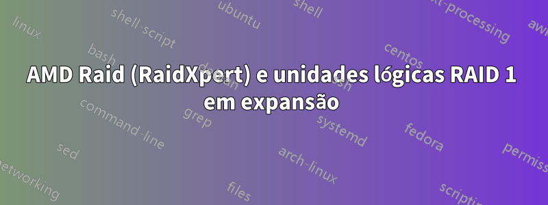 AMD Raid (RaidXpert) e unidades lógicas RAID 1 em expansão