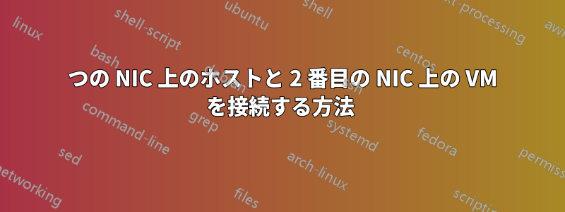 1 つの NIC 上のホストと 2 番目の NIC 上の VM を接続する方法