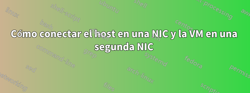 Cómo conectar el host en una NIC y la VM en una segunda NIC