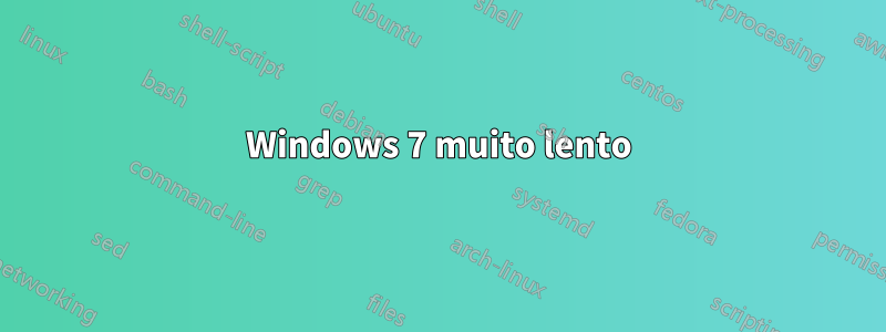 Windows 7 muito lento