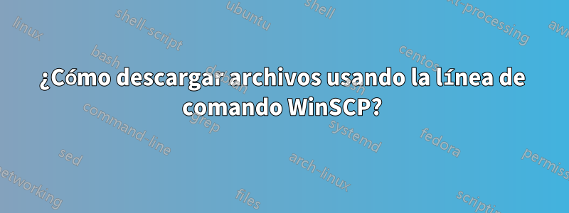 ¿Cómo descargar archivos usando la línea de comando WinSCP?