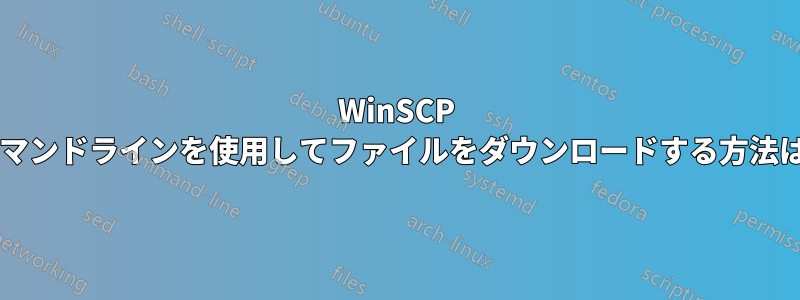 WinSCP コマンドラインを使用してファイルをダウンロードする方法は?