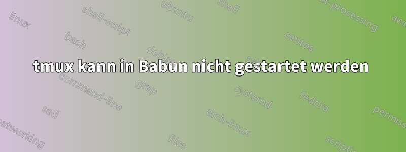 tmux kann in Babun nicht gestartet werden