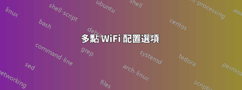 多點 WiFi 配置選項