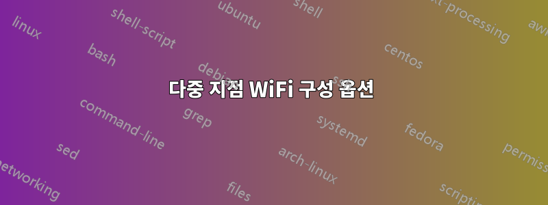 다중 지점 WiFi 구성 옵션