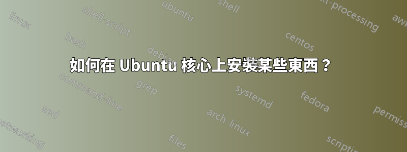 如何在 Ubuntu 核心上安裝某些東西？