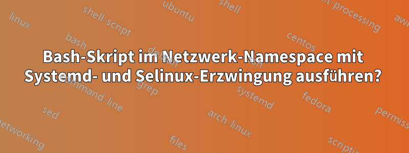 Bash-Skript im Netzwerk-Namespace mit Systemd- und Selinux-Erzwingung ausführen?