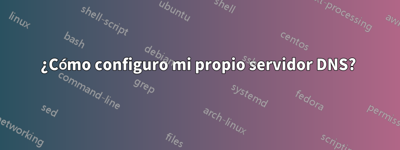 ¿Cómo configuro mi propio servidor DNS?