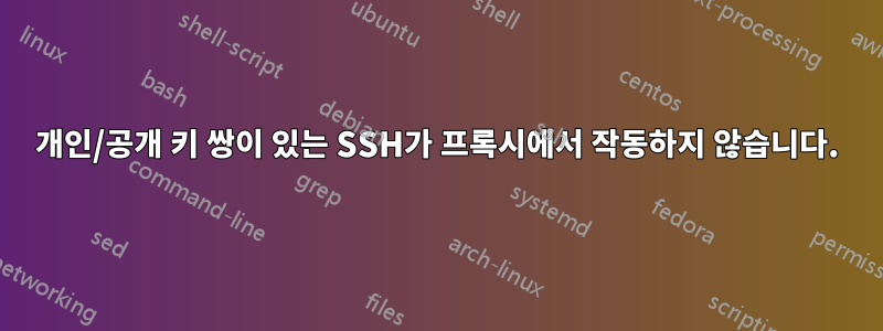 개인/공개 키 쌍이 있는 SSH가 프록시에서 작동하지 않습니다.