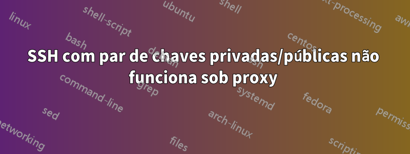 SSH com par de chaves privadas/públicas não funciona sob proxy