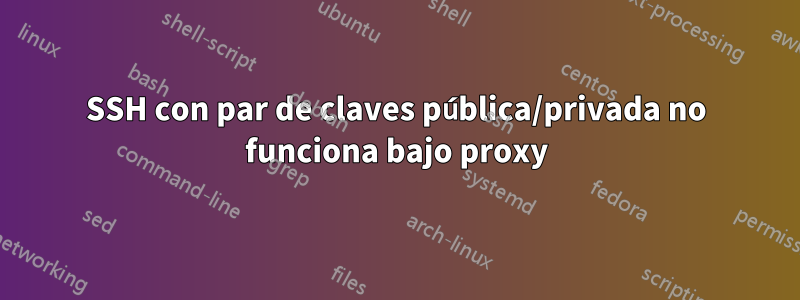 SSH con par de claves pública/privada no funciona bajo proxy