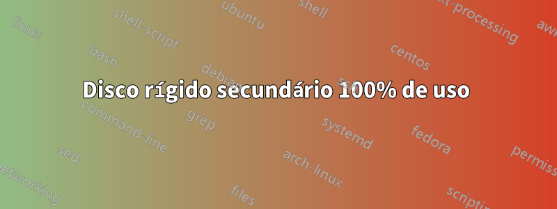 Disco rígido secundário 100% de uso