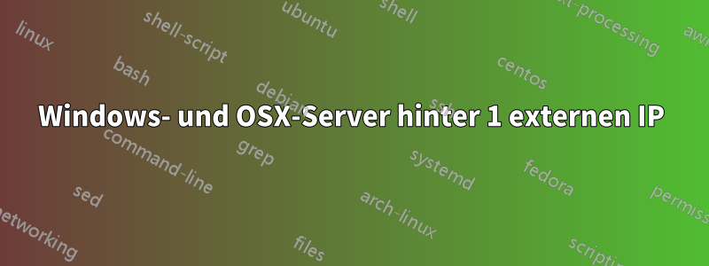 Windows- und OSX-Server hinter 1 externen IP