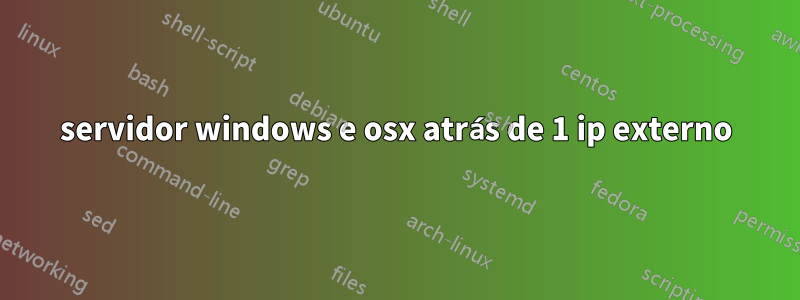 servidor windows e osx atrás de 1 ip externo