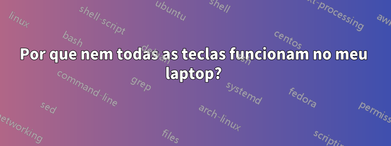 Por que nem todas as teclas funcionam no meu laptop?