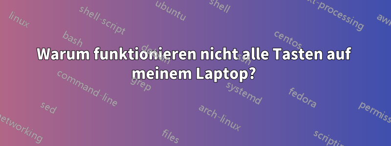 Warum funktionieren nicht alle Tasten auf meinem Laptop?